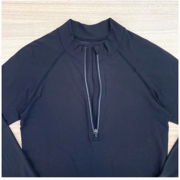 Lululemon Swiftly Tech 1/2 Zip 2.0 *Cool Black/Graphite Grey Size 8 - Picture 8 of 11